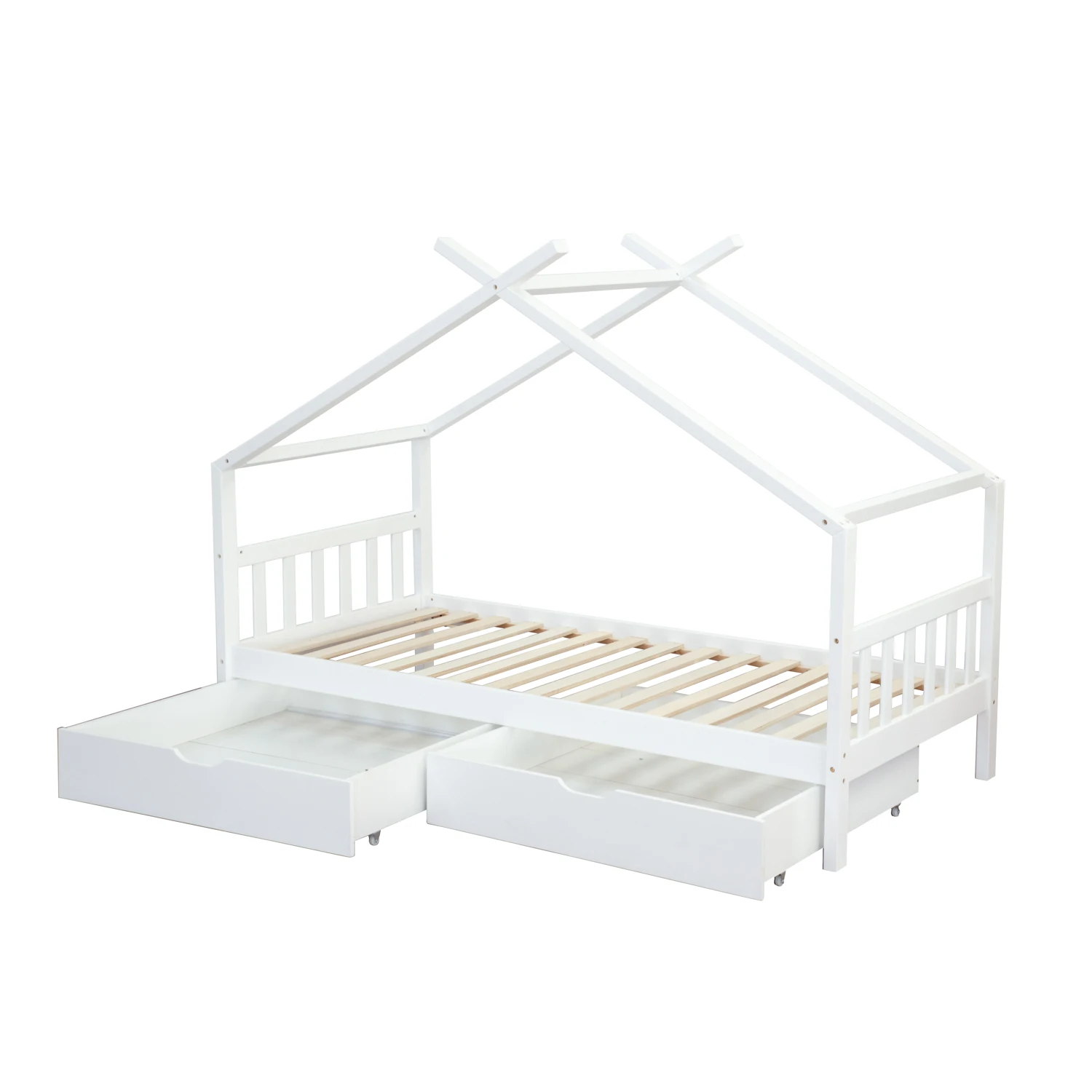 
No.1334 Kids Children Bed Kids Bed Solid Pine Wood Toddler Bed 
