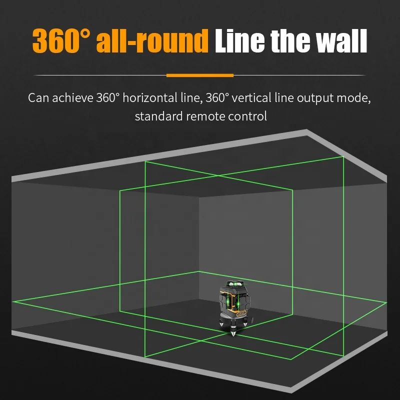 High Quality Degree Laser Level Green Automatic Portable 12 Lines Self-leveling Outdoor Indoor Laser Level