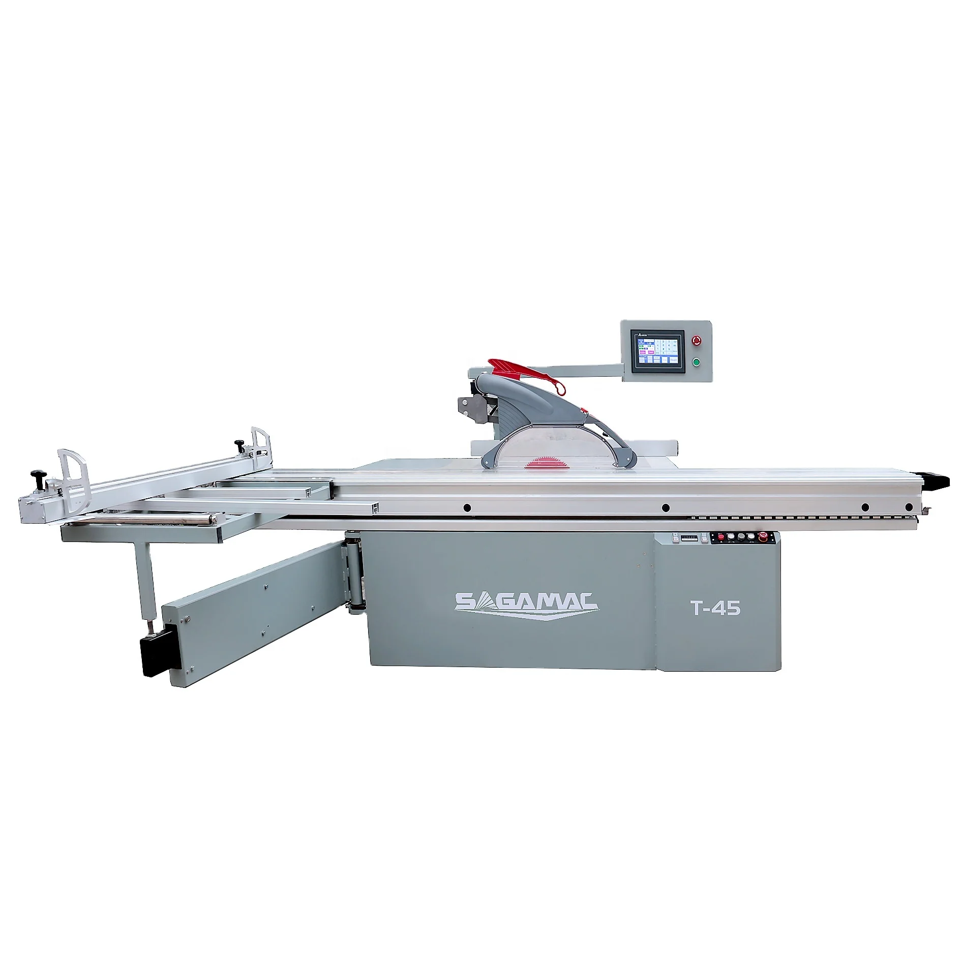 SAGA Industrial Heavy duty CNC Tilting function sliding table saw