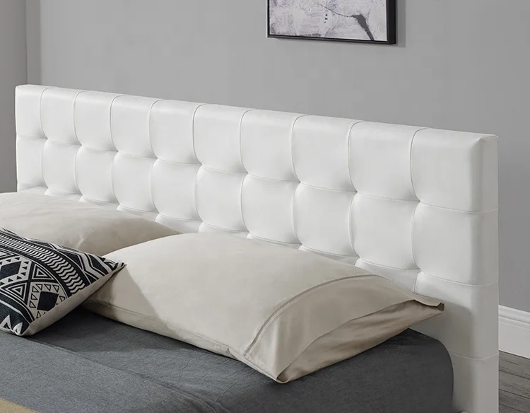 Willsoon  Indoor Furniture Morden Black faux PU leather upholstered bed with storage lit deux places