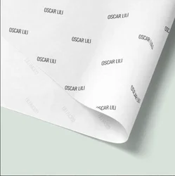 Low MOQ Wholesale Wrapping Paper Custom Tissue Paper Printed Logo 17 gsm for Clothes Shoes Food Packaging