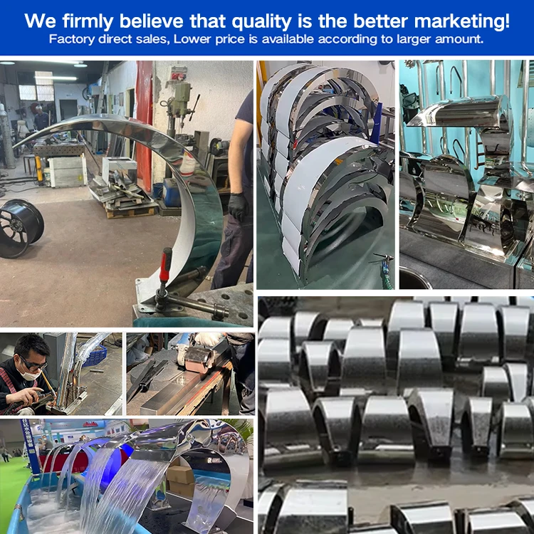 Factory Custom Massage Spa Shower Stainless Steel Swimming Pool Fountain Water Curtain Waterfall For Swimming Pool