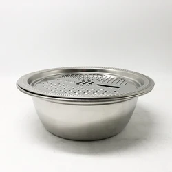 Hot Sale kitchen Accessories 201 Stainless Steel Strainer Rice Colander