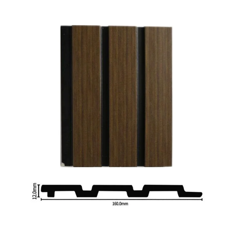 Competitive Price TikTok Cladding Wall 3D Foam PVC Wooden Style Heat Insulation Alternative Fluted Plastic Interior Wall Panel