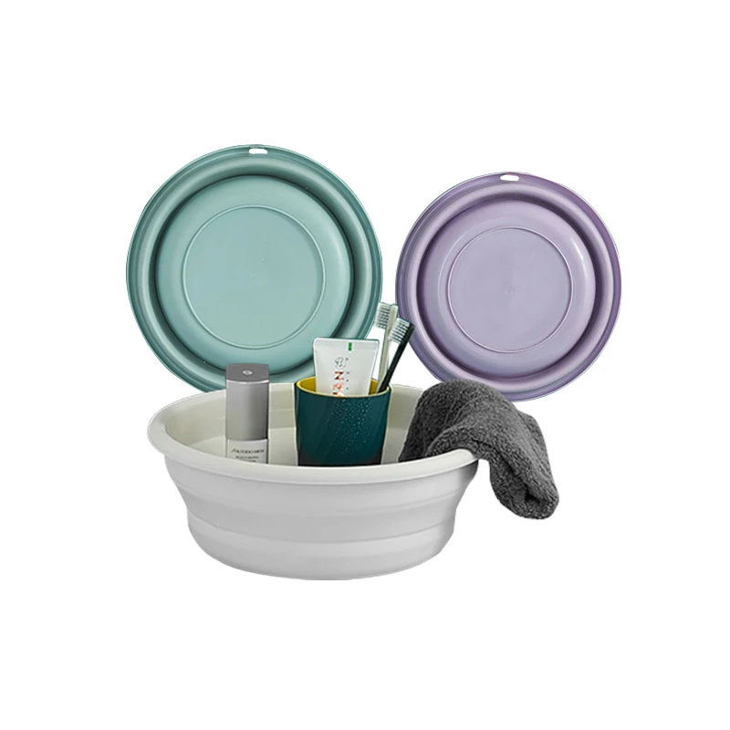 M Size Plastic Multipurpose Foldable Wash Basin Portable Collapsible Camp Outdoor Basin  Baby Washbasin