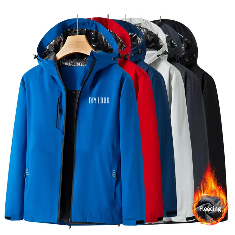 Cheap High Quality Waterproof hiking Jacket Custom print logo Softshell Hooded Unisex Winter for windbreaker Men Outdoor Jacket