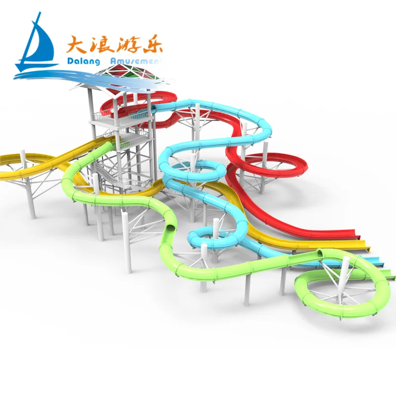 High Quality Commercial Water Park Fiber Glass Water Slide Fiberglass Slide Manufacturing Kids Amusement Equipment