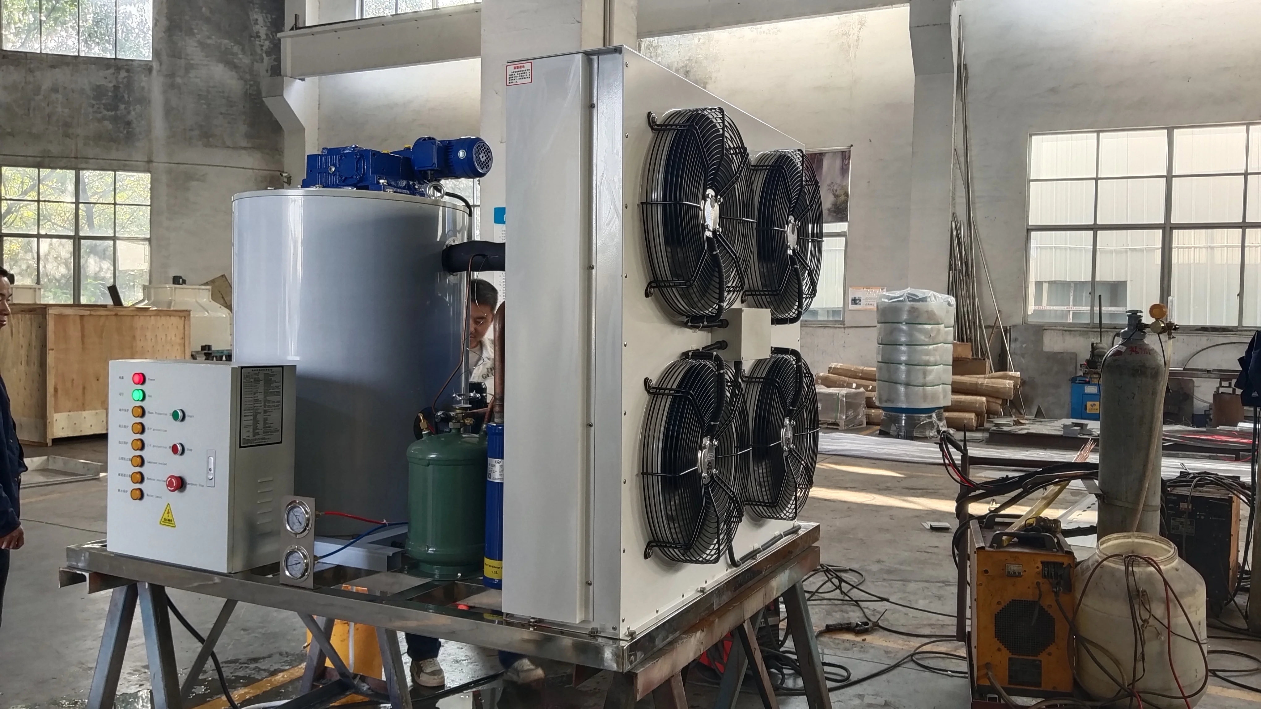 Eternity Industrial Flake Ice Machine Fresh Water Cooling for fishery shipping Dry ice