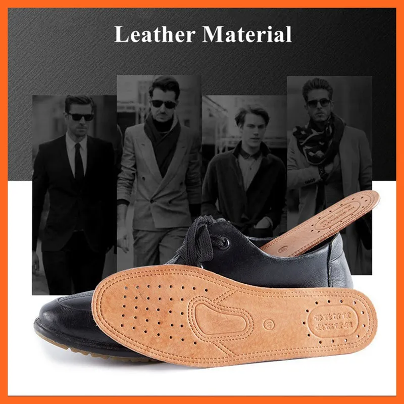 Cowhide Insole Leather Insoles Comfortable Deodorant Casual for Feet Quality Genuine Leather for Shoes Men Women Shoe Pad