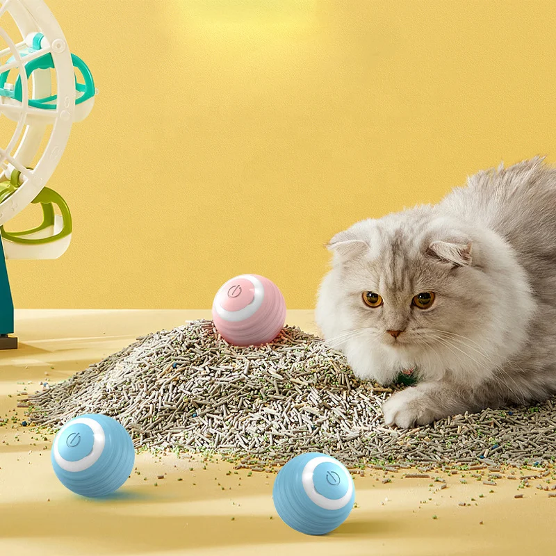 Electric Pet Cat Toys Automatic Rolling Smart Cat Ball Training Toy Cat Playing Indoor Interactive Toys