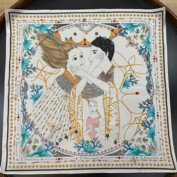 Custom 2023 New Printed Small Square Scarf Twill decoration Ladies Scarf Fashion Soft Twill Satin Hijab