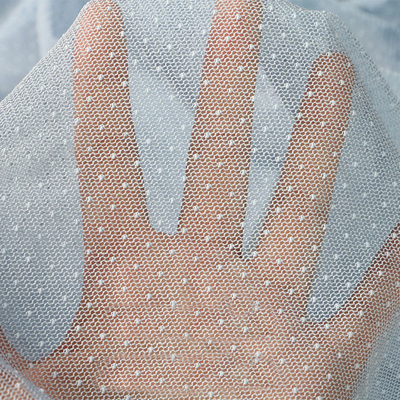 RTS 100% Polyester Customized Color Dot Mesh Fabric