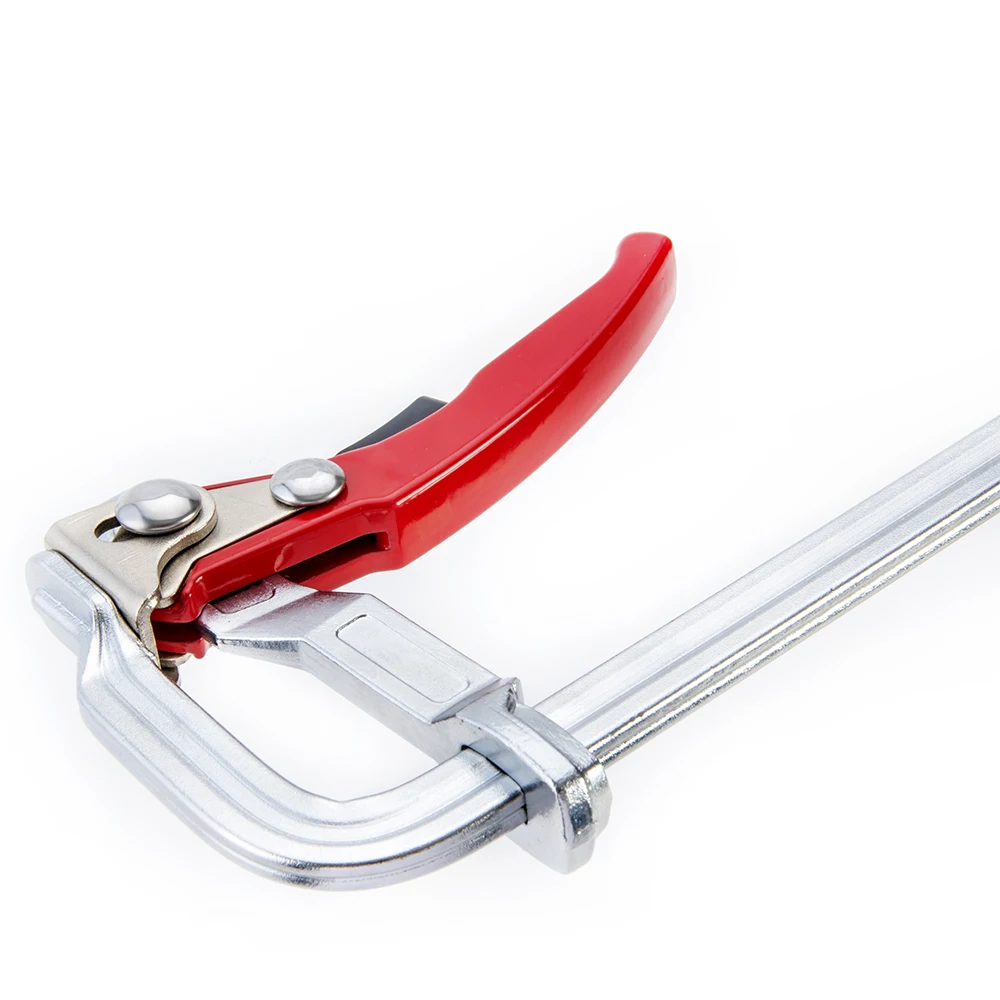 Zinc alloyed powder coated handle forged frame bar clamp wood clamp ratchet F clamp