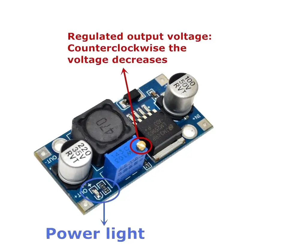 Aokin LM2596 DC to DC Buck Converter 3.0-40V to 1.5-35V Power Supply Step Down Module