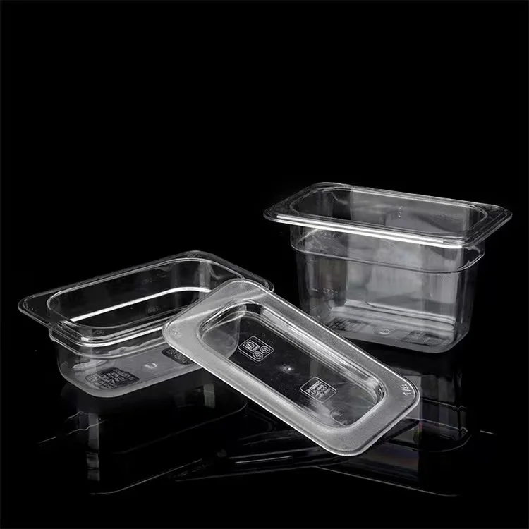 Nansheng Pp Gn Pans Pan Plastic 1/6 Polycarbonate Gastronorm Tray 1/1 Cover 5L Gelato 1/3