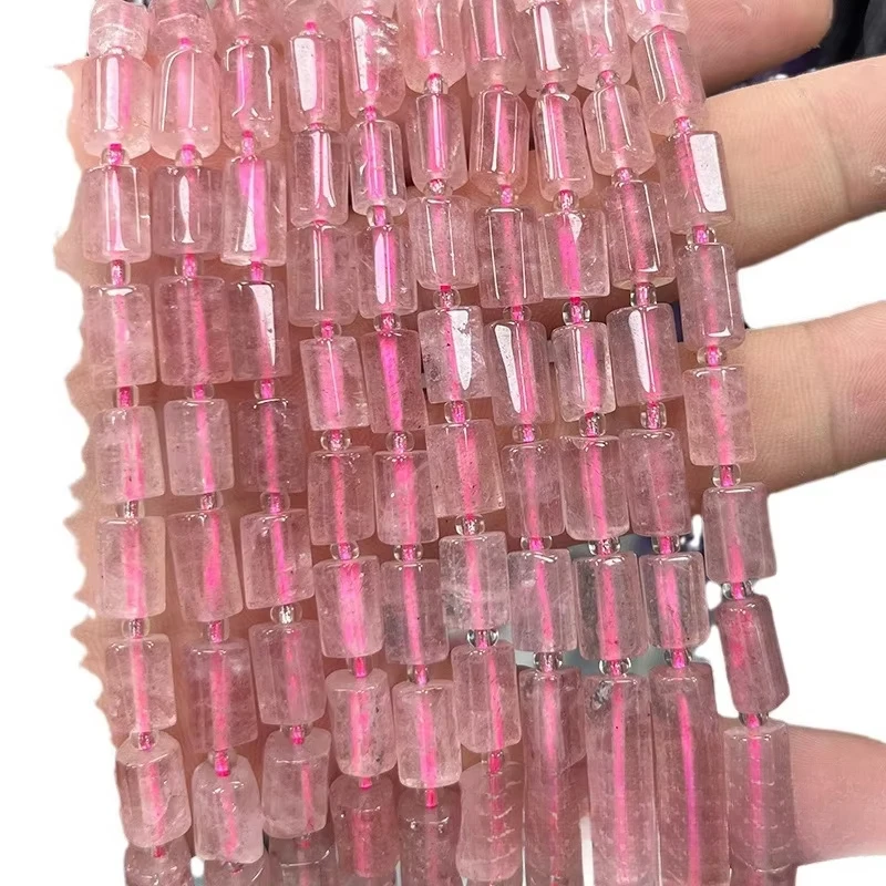 Natural stone 8*11mm faceted cylindrical loose beads glass crystal DIY jewelry bracelet necklace wholesale