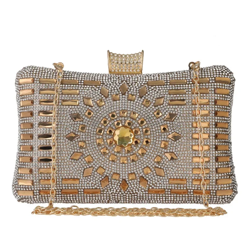 Factory Wholesale Shoulder Messenger Rhinestone Dinner Indian Potli Bags Women Clutch Purse Evening Bags Clutch For Women 2023