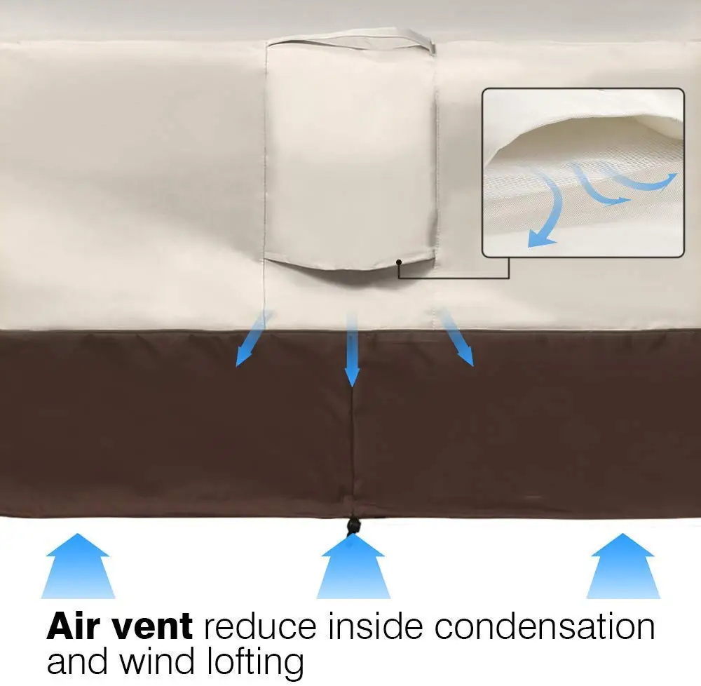 New design popular Large Size outdoor waterproof Oxford Cloth 3 seater Patio bench Covers With Air Vent