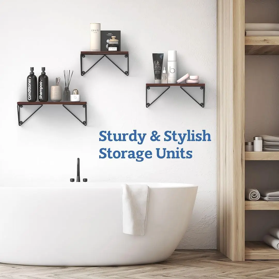 Wall mounted decorative rack saves space and additional storage, is durable and easy to install