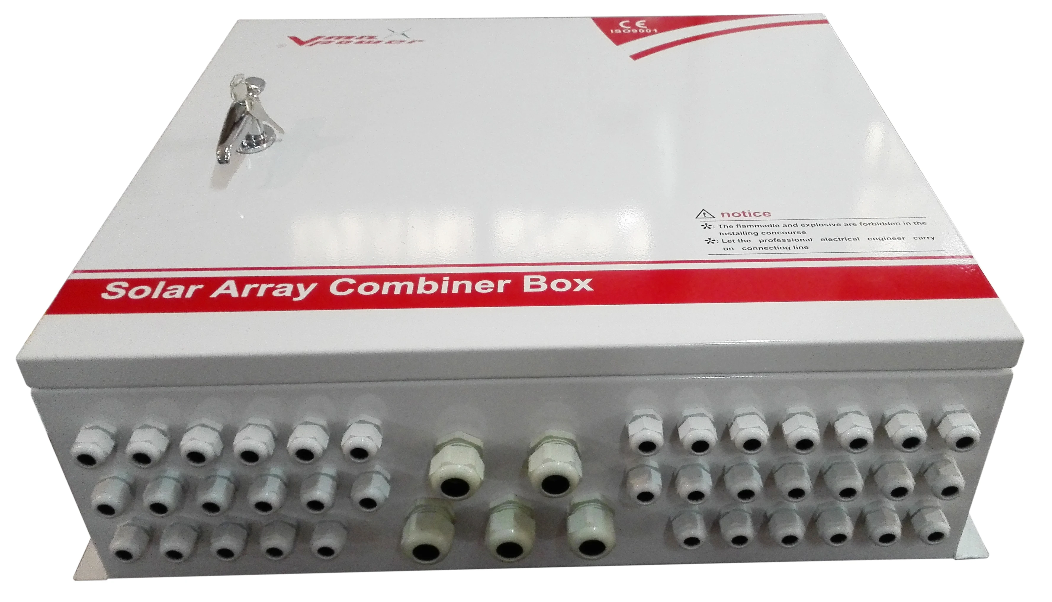 Vmaxpower PV DC  Combiner Box,2in1out, 8in1out,16in1out, IP65 Waterproof, Junction Box For Solar Panels with SPD GND