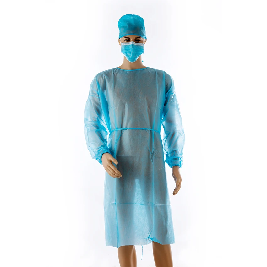 AAMI Level 1 Surgery Grown Surgical Medical Isolation Suit Hospital PP Disposable Isolation Gowns