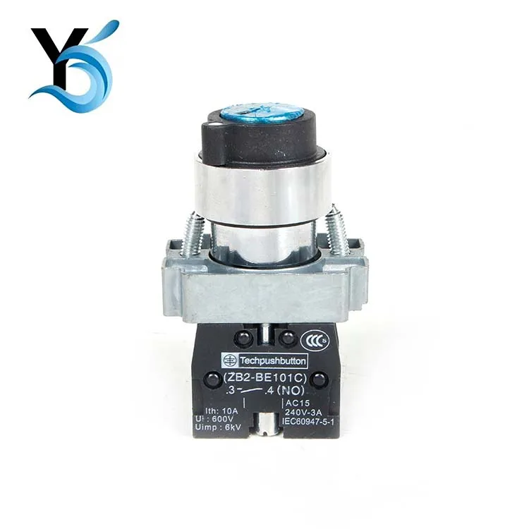 
ZB2-BE101C Round blue button switch 