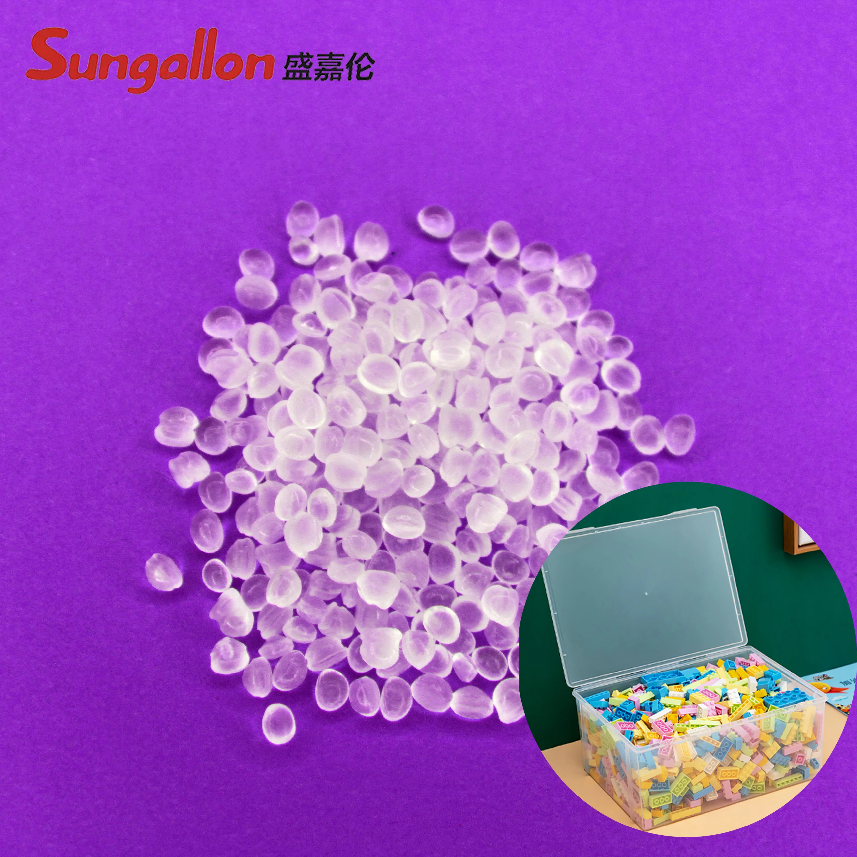 Sungallon granules of tpr raw material for storage box tpe tpu resin modified pp granules