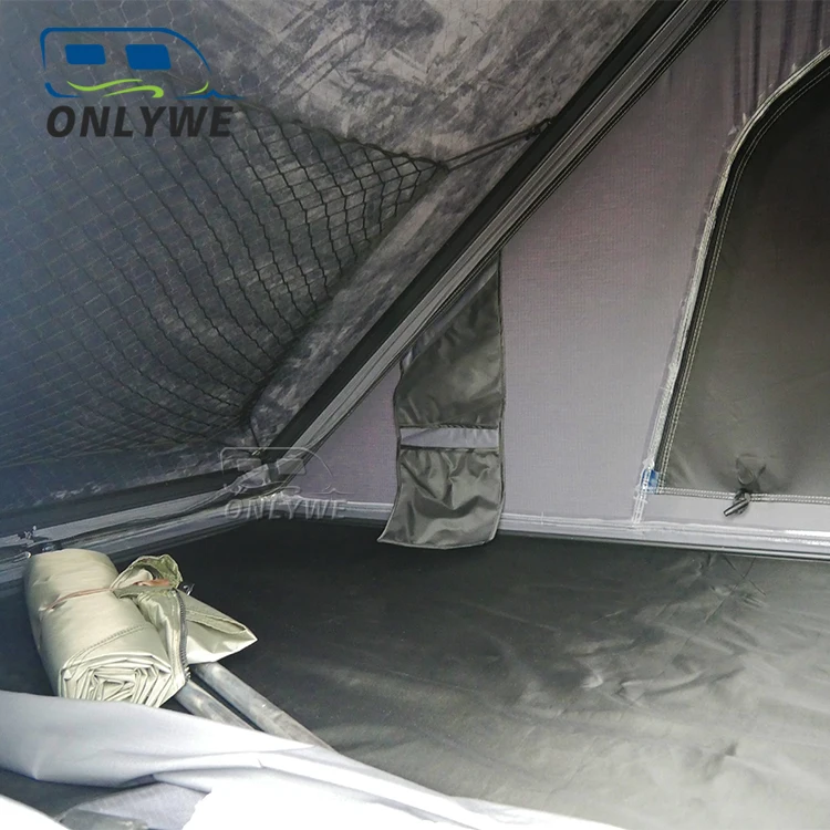 ONLYWE Mini Off Road Slide Out Kitchen Camper Tent Trailer Australian Standard Mobile Folding Camping Caravan Travel Trailer
