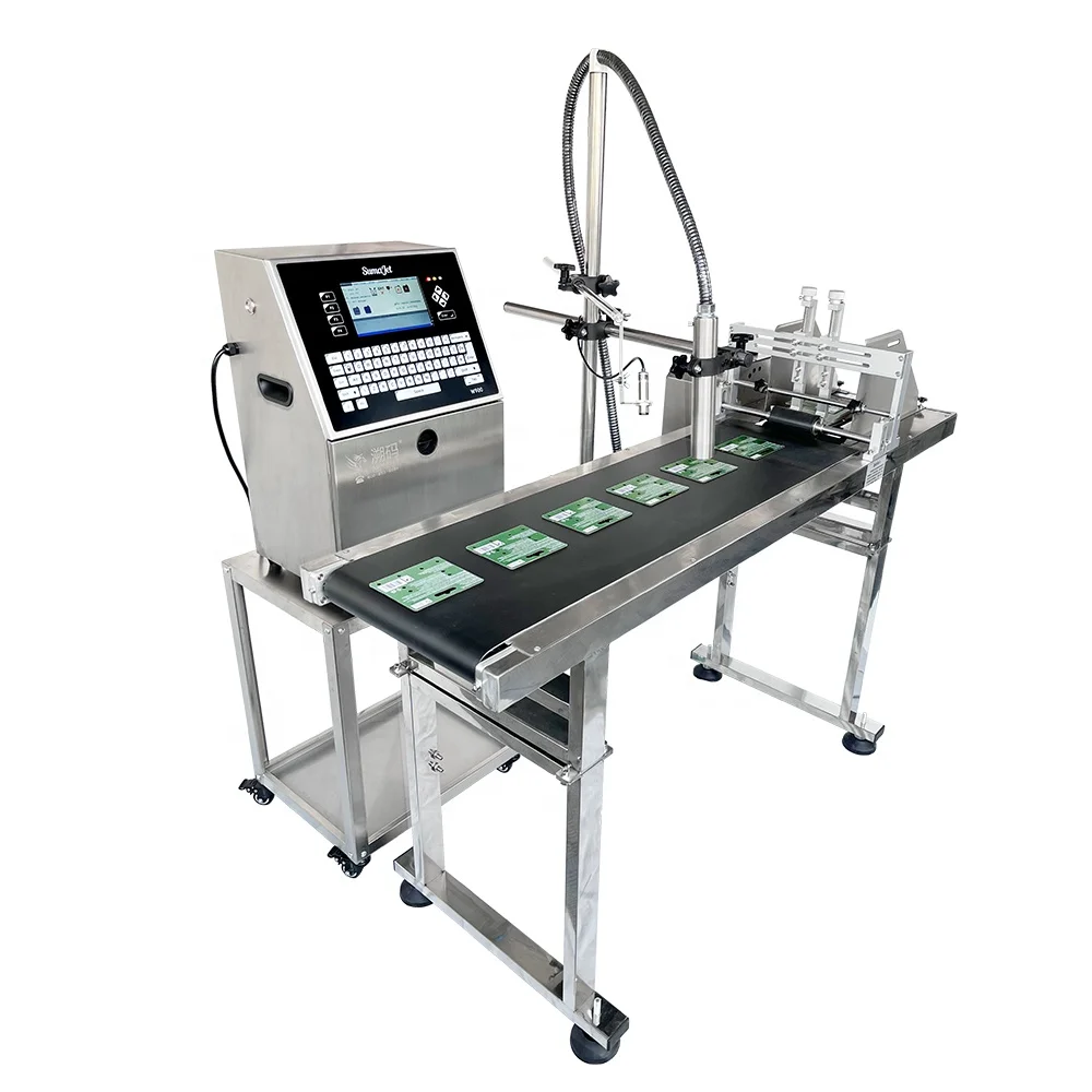 Good quality Industrial online cij printer Expiry Date time Printing Continuous fully Automatic card label cloths glass printing