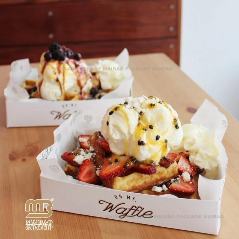 Оптовая продажа биоразлагаемый лоток для пищевой бумаги