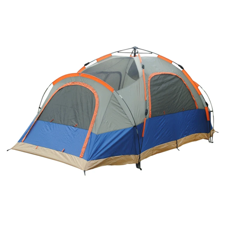 Open Camping Family Tent Large Space Two Bedroom One Mall 5/6/7/8 Persons Beach Tents Outdoor Automatic Picnic Camping Tent