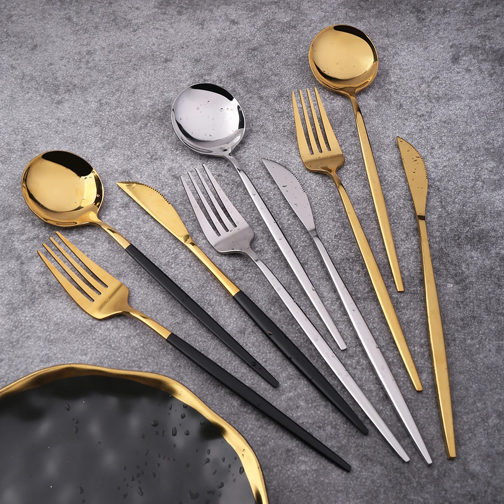 
stainless steel spoon custom wedding souvenir gift cutlery set fork and spoon 4pcs gift set 
