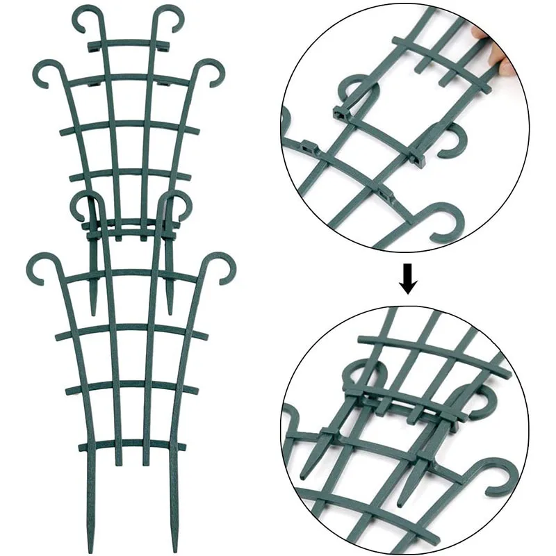 Plastic Garden Trellis Plant Grow Support Frame for Climbing Plants Support Stakes Vegetables Flowers Fruits