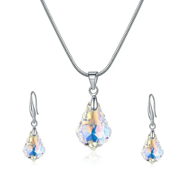 
Hermosa Austria Crystal Sets Glacier Necklace Drop Earrings for Women Jewelry Sets Christmas gift Sets wholesalers 