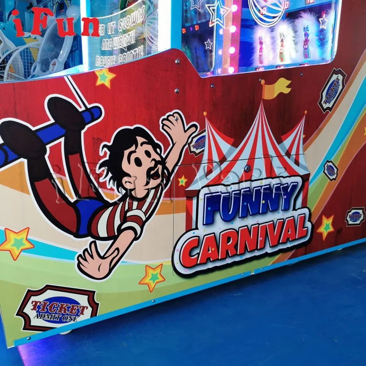 Ifun New Coin Operated Arcade Redemption Game Machine for Kids Children Funny Carnival Hit the Clowns Games