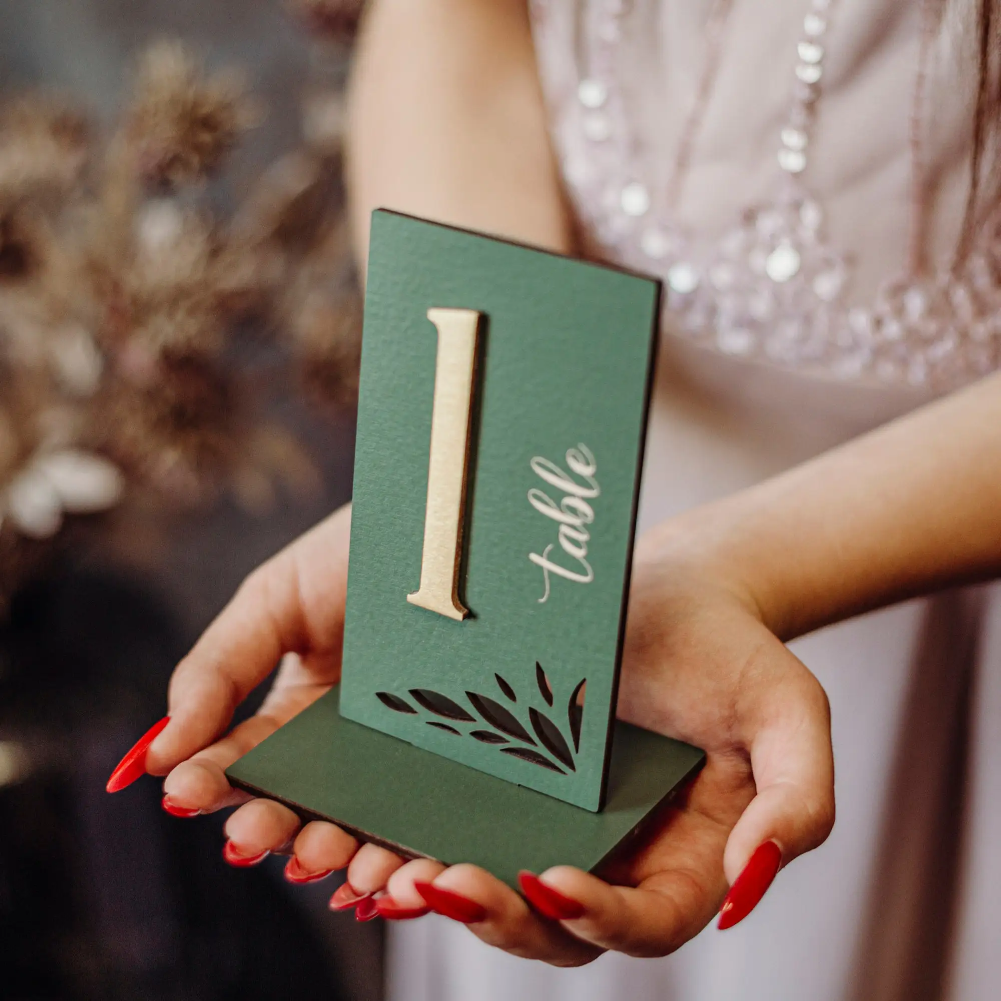 Factory Sale Custom UV Printing Engrave Wooden Sign Any Shape Any Thickness Laser Cutting Service Wedding Table Numbers