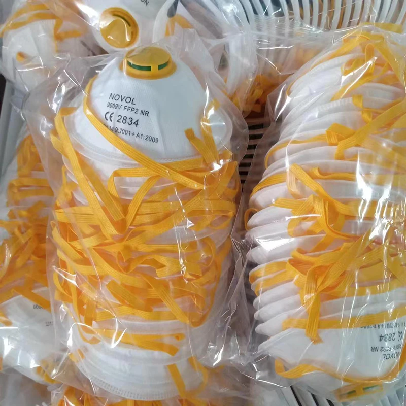 Respiratory NR FFP2 Valved dust mask 10Pack Head Straps industrial protective nose mask Odor Free Particle Filtering Half Masks