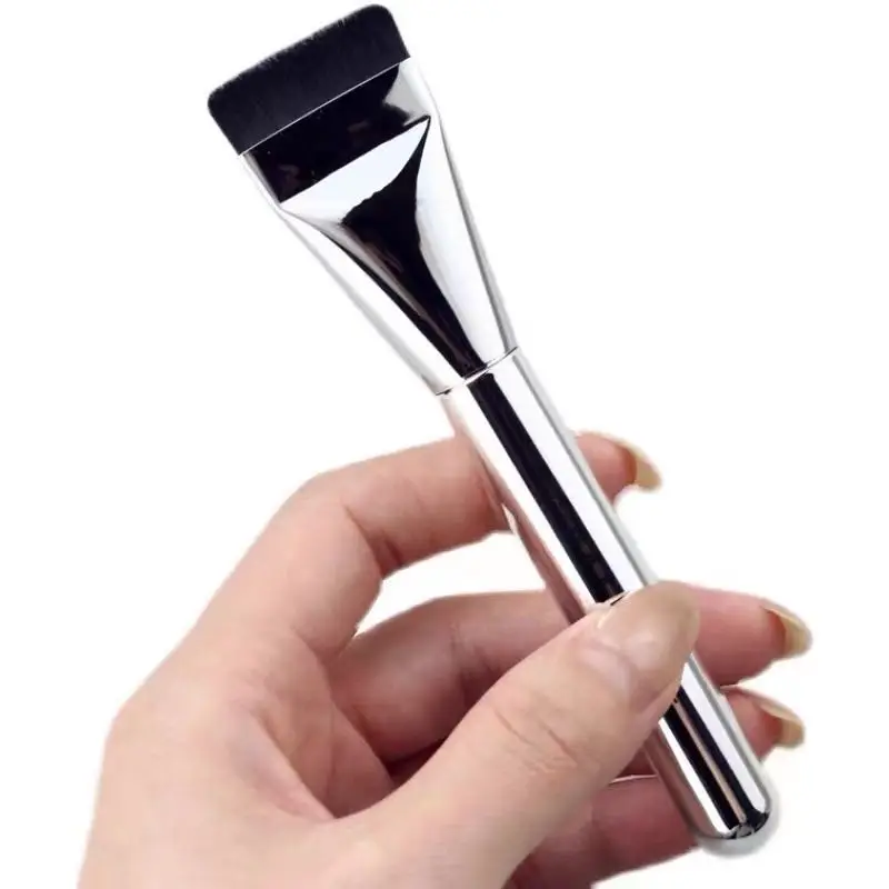 New Design Custom Silver Kabuki Pro Mask Foundation Make-Up Brush Liquid Foundation Makeup Brush