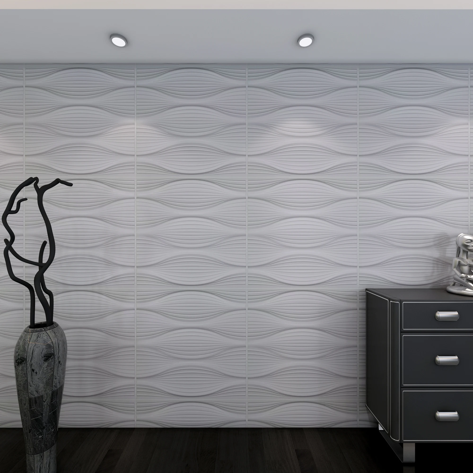 Shiny high quality luxury 3D Panel Wall Panels peel and stick 3d wall panels China Factory