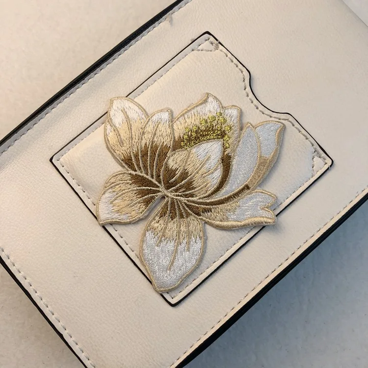 Nuesafe Custom Patch Sublimation Colorful Punch Needle Coaster Custom Pattern Patch Flowers Embroidered Patches