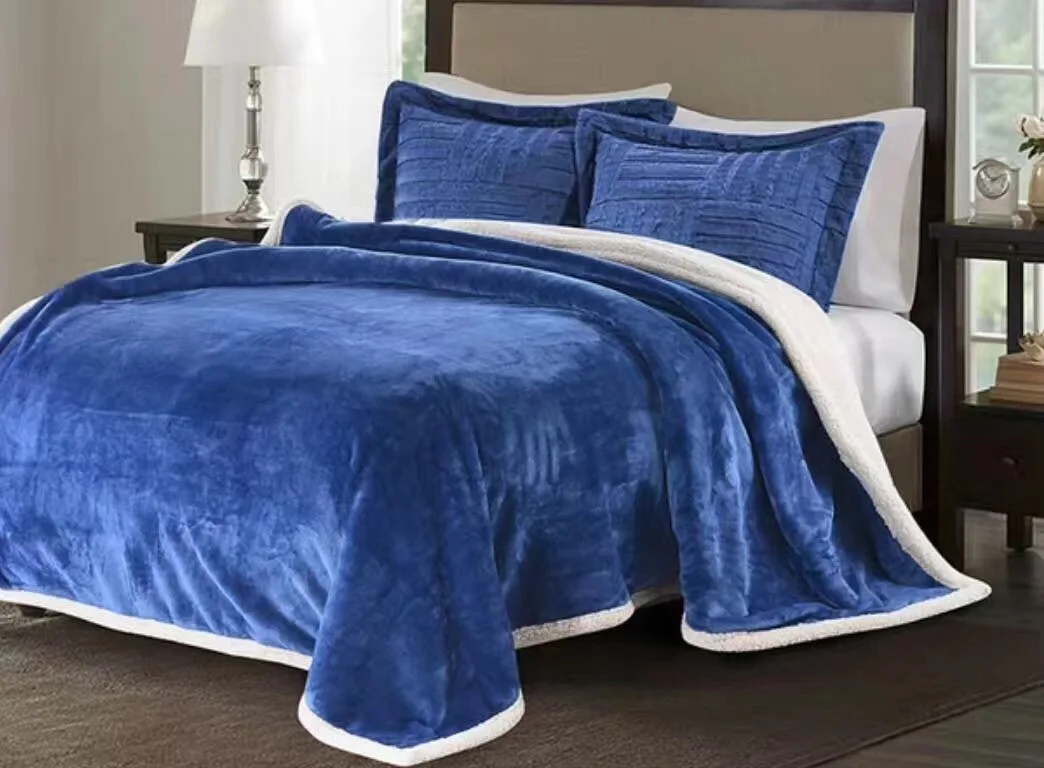 
Fuzzy Soft Thick Queen Luxury Plush Sherpa Fleece Throw Blanket 