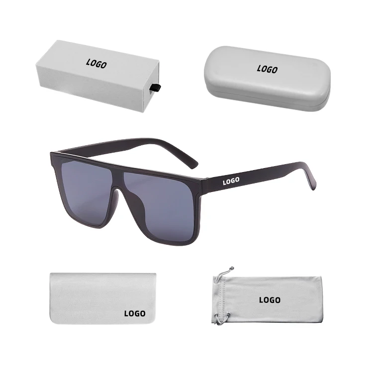 New one-piece lenses large frame sunglasses for trendy men UV resistant fashion sports one-piece sunglasses