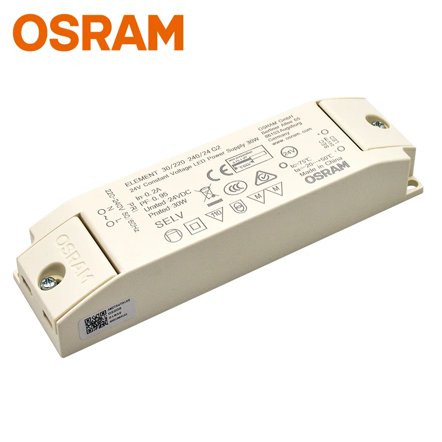 OSRAM-LED 24 В постоянного напряжения светодиодный трансформатор 30 Вт 60 Вт 120 Вт 180 Вт для светодиодной ленты