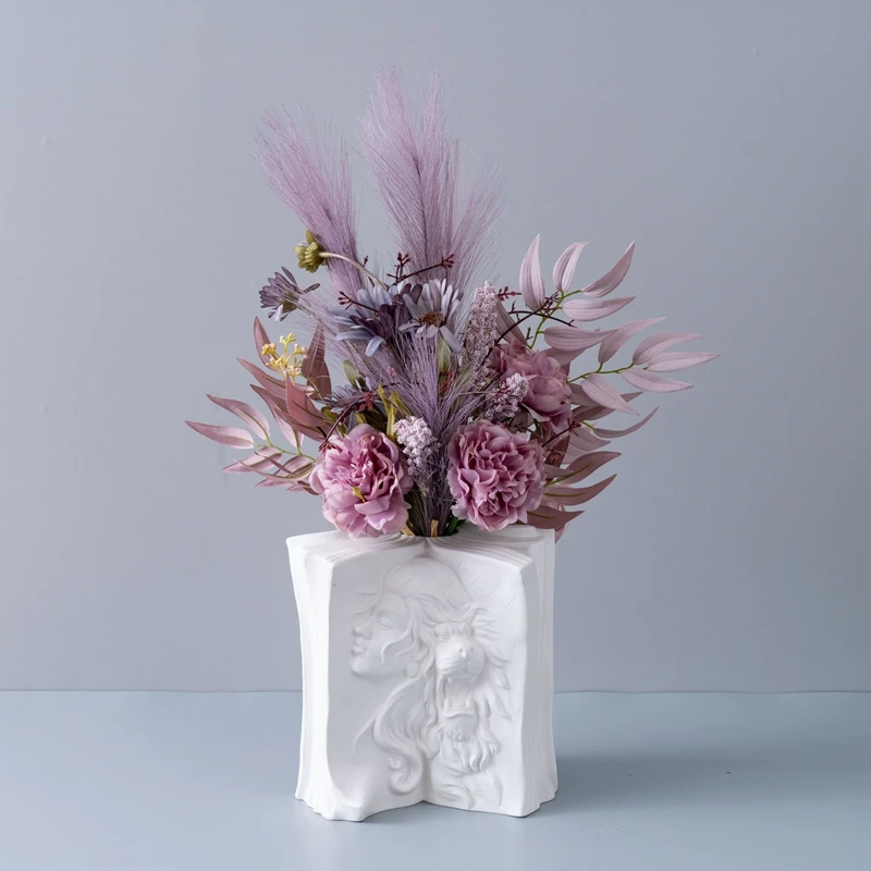 CF01127B Popular Artificial Wild Chrysanthemum and Peony Bouquet For Festive Decorations
