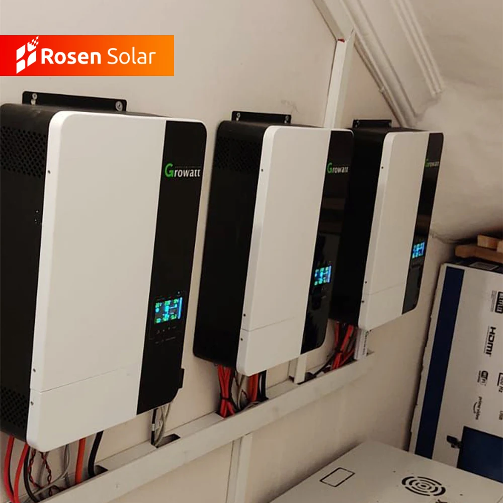 Growatt spf 5000es 48v 3500w 5000w 230 платье с v-образным вырезом на спине солнечной энергии однофазный со слежением за максимальной точкой мощности неэлектрифицированная Солнечная Гибридный инвертор