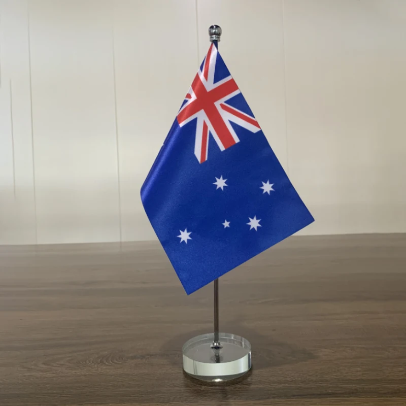Wholesale 50 Countries Desk Flags Custom Desk Flag Campaign International Country Office Table Flag With Stand and Pole