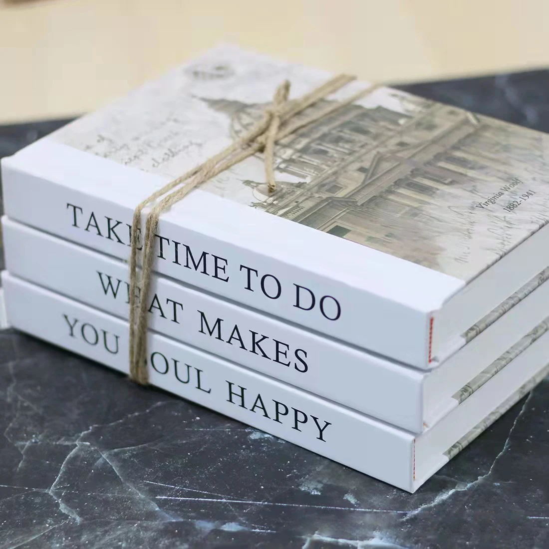 Professional Custom Fake Blank Inner Pages Book decor Books Printing