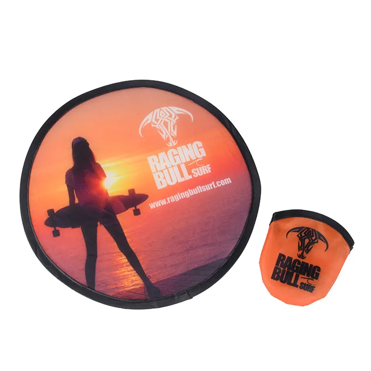 Допустимый логотип под заказ, портативный складной диск из нейлоновой ткани для рекламных подарков