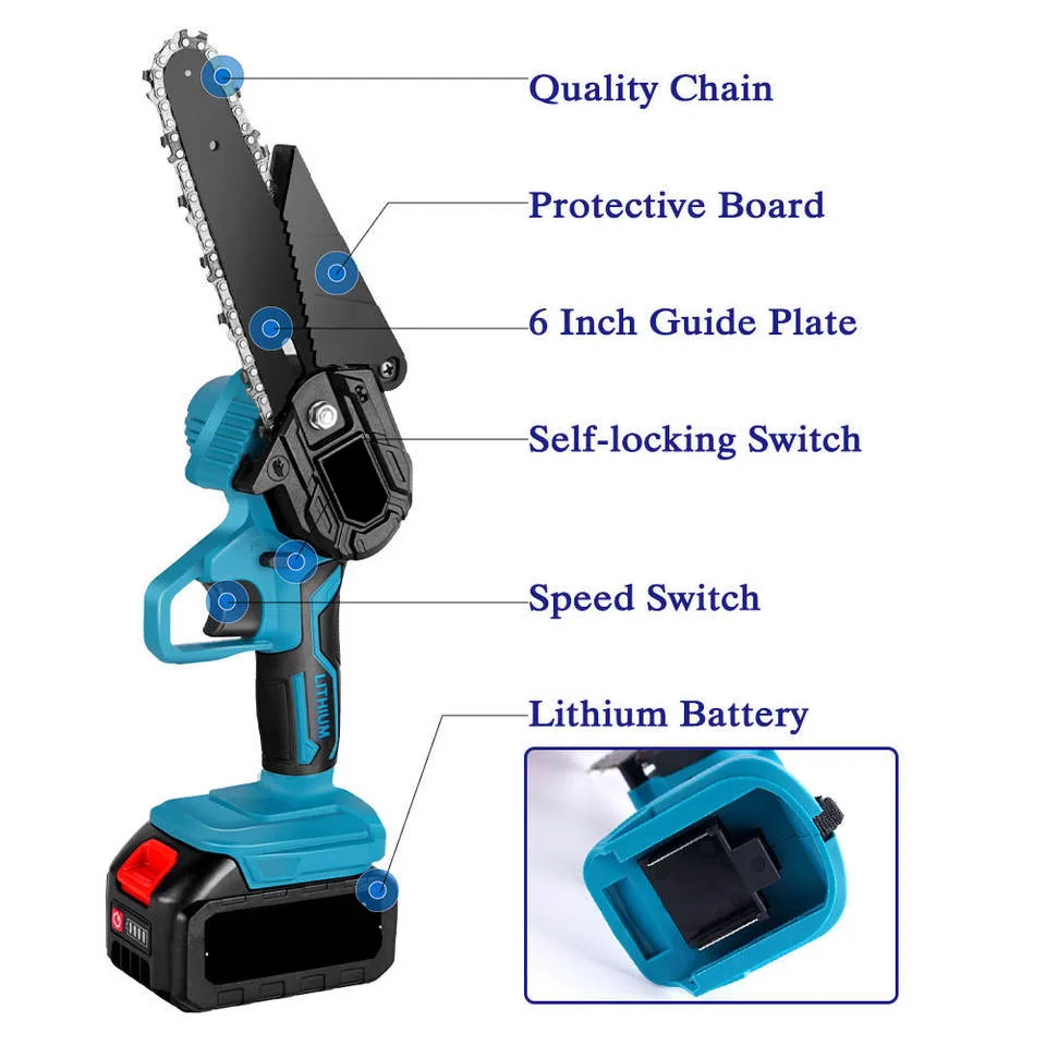 Бесщеточная Беспроводная цепная пила для резки древесины, аккумулятор, дешевые цены
