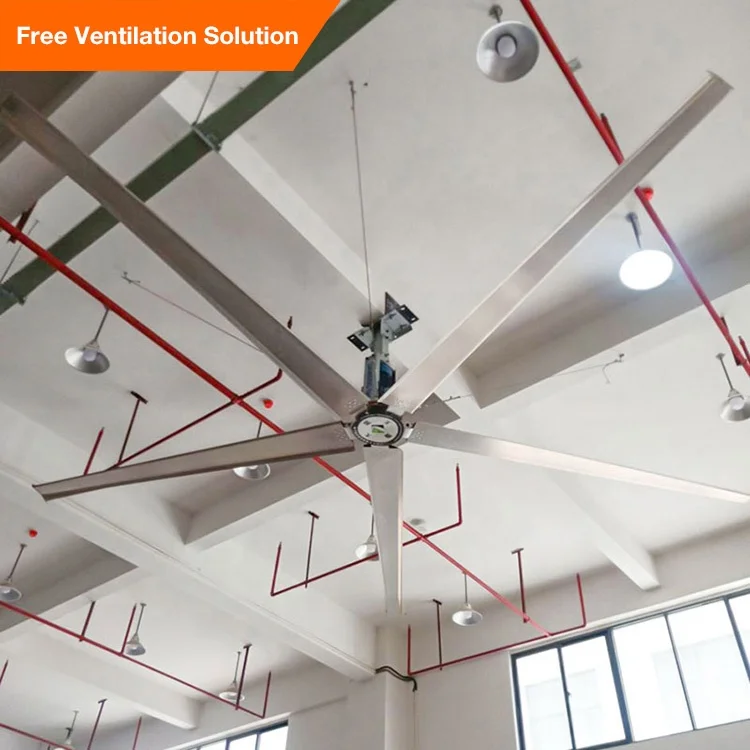 Промышленный бесщеточный гигантский коммерческий большой pmsm 24ft hvls вентилятор
